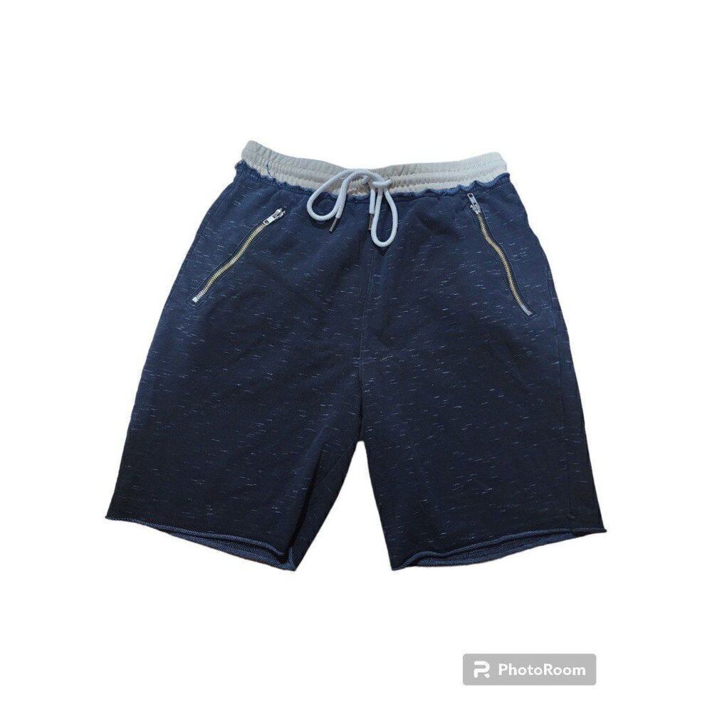 Guess Men's Athletic Shorts Elastic Waist With Drawstring Medium Zip Side Pocket